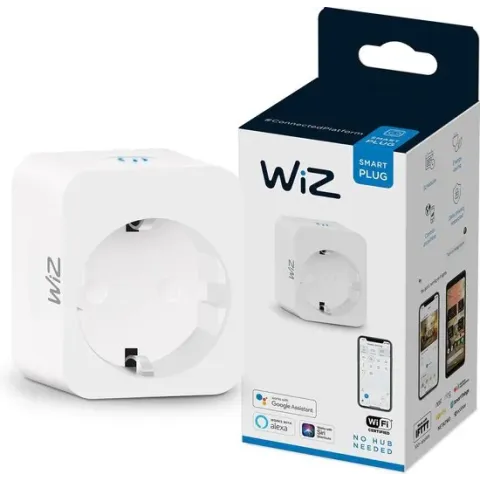 WiZ Slimme Stekker - Eenvoudige Bediening via de App - Stekkertype F - Wi-Fi