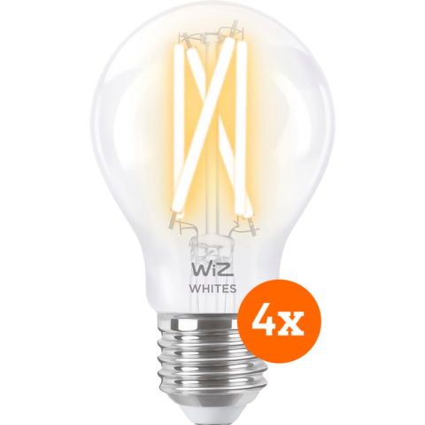 WiZ Smart Filament lamp Standaard 4-pack - Warm tot Koelwit Licht - E27