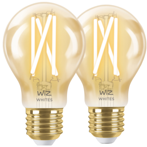 WiZ Smart Filament lamp Standaard Goud 2-pack - Warm tot Koelwit Licht - E27