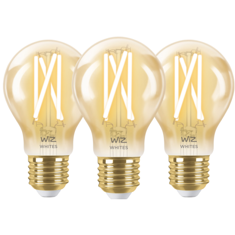 WiZ Smart Filament lamp Standaard Goud 3-pack - Warm tot Koelwit Licht - E27