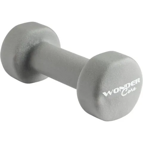 Wonder Core, Neoprene Dumbbell – 2 kg – Grijs, gewichten, halters, dumbbells, krachttraining,