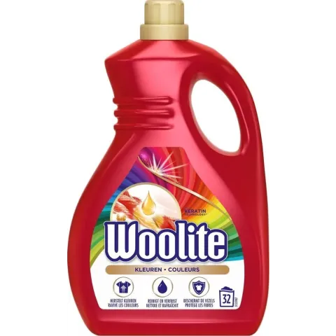 Woolite Kleuren Wasmiddel voor Gekleurde Was met Keratine - 1,9 L
