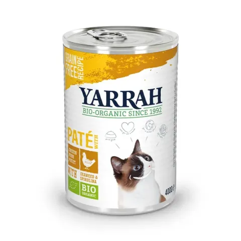 Yarrah Bio Kat Blik Paté 400 g - Kattenvoer - Kip