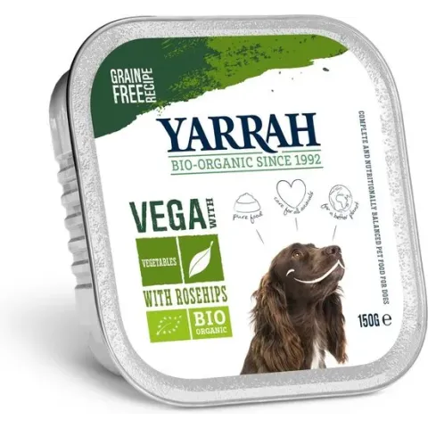 Yarrah Biolgoische Hondenvoer - Groente & Rozenbottel - 14 x 150 g