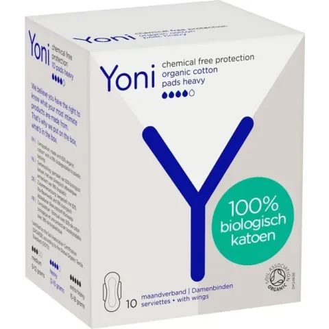 Yoni Biologisch Katoenen Maandverband Heavy 10 stuks