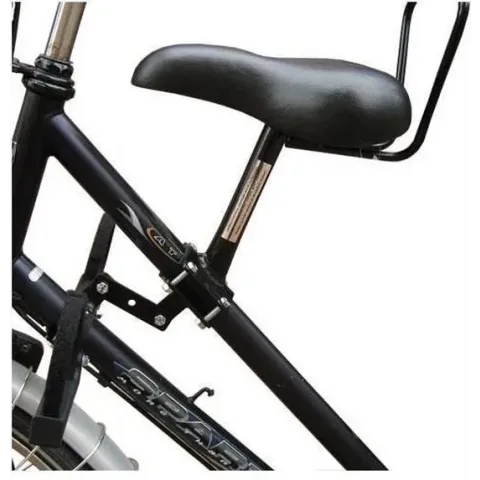 Zadel op Stang Model 1 Kinderzitje voor Damesfiets Met 2 Dunne Stangen - Nooit Meer Zwaar sturen