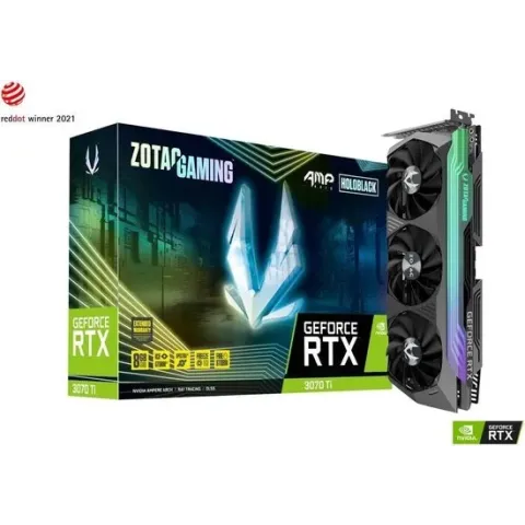 ZOTAC GAMING GeForce RTX 3070 Ti AMP Holo - Videokaart - 8 GB GDDR6X - PCIe 4.0 x16 - 1x HDMI 2.1, 3x DisplayPort 1.4a