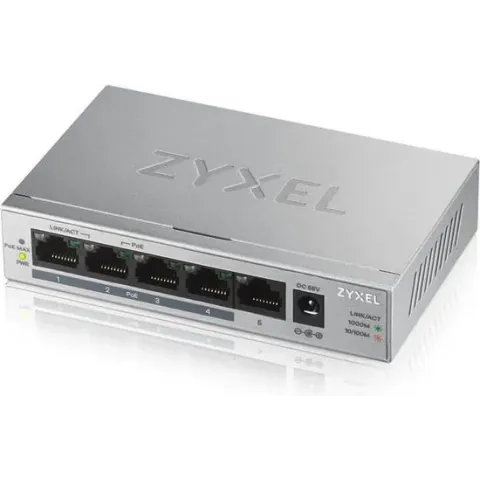 Zyxel GS1005HP Unmanaged Gigabit Ethernet (10/100/1000) Zilver Power over Ethernet (PoE)