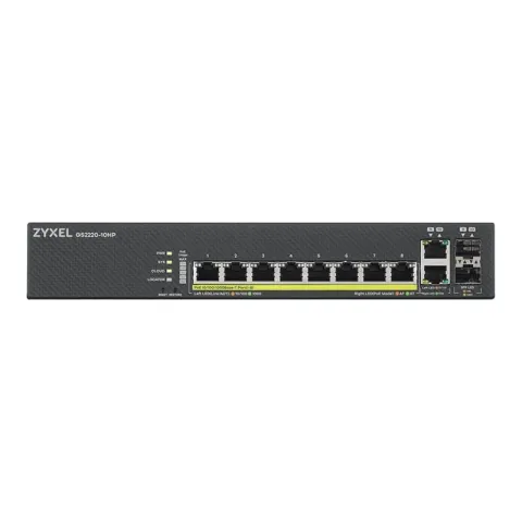 ZyXel GS2220-10HP - EU region - 8-port GbE L2PoE Switch with GbE Uplink (1 year NCC Pro pack license bundled)